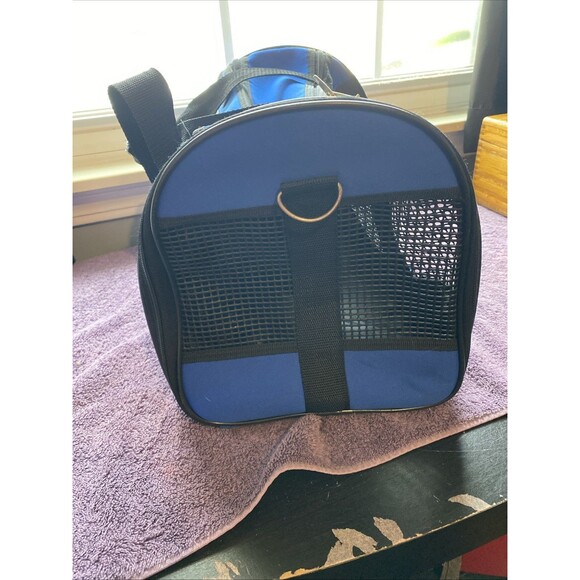 Fashion Pet Travel Gear Small‎ Dog Cat Carrier Blue Pre Owned - Picture 5 of 11